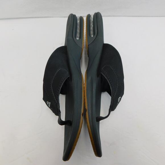 Reef Black Men's Fanning Flip Flop  with Bottle Opener Size 12 New - Picture 4 of 15